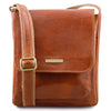 Front View Of The Honey Mens Crossbody Bag Leather