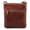 Rear View Of The Brown Leather Crossbody Bag Mens