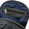 Internal Zip Pocket View Of The Black Ladies Backpack