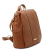 Angled View Of The Cognac Ladies Backpack