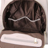 Internal Zip Pocket View Of The Light Grey Ladies Backpack