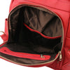 Internal Pocket View Of The Lipstick Red Ladies Backpack