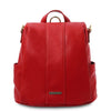Front View Of The Lipstick Red Ladies Backpack