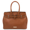 Front View Of The Cognac Ladies Handbag
