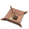 Featured Top Angled View Of The Brown Large Leather Desk Tidy Tray