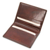 Angled View Of The Brown Leather Card Holder