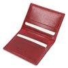 Angled View Of The Red Leather Card Holder