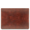 Front View Of The Brown Leather Desk Pad