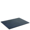Angled View Of The Dark Blue Leather Desk Pad