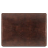 Front View Of The Dark Brown Leather Desk Pad