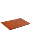Angle View Of The Honey Leather Desk Pad Of The Leather Desk Set