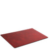 Angle View Of The Red Leather Desk Pad Of The Leather Desk Set