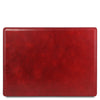 Front View Of The Red Leather Desk Pad