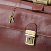 Key and Locking View Of The Brown Leather Doctors Bag