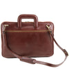 Detachable Shoulder Strap View Of The Brown Leather Document Briefcase