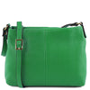 Front View Of The Green Leather Ladies Handbag