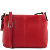 Front View Of The Lipstick Red Leather Ladies Handbag