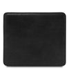 Front View Of The Black Leather Mouse Pad Of The Leather Desk Set