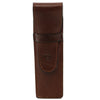 Front View Of The Brown Leather Pen Holder