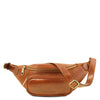 Front View Of The Honey Leather Bum Bag