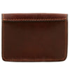 Rear View Of The Brown Leather Card Holder