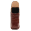 Front Opening Flap View Of The Brown Large Luxury Glasses Case