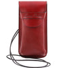 Front View Of The Red Large Luxury Glasses Case