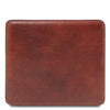 Front View Of The Brown Leather Mouse Pad