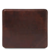 Front View Of The Dark Brown Leather Mouse Pad