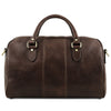 Rear Second Individual Bag View Of the Dark Brown Leather Travel Set