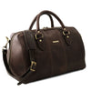 Angled Second Individual Bag View Of the Dark Brown Leather Travel Set