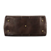 Underneath View Of The Dark Brown Leather Travel Bag Small