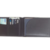 Open Wallet View Of The Black Lizandez Unisex Leather Passport Wallet