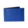 The Front View Of The Blue Lizandez Unisex Leather Passport Wallet