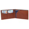 Open Wallet Capabilities View Of The Brown Lizandez Unisex Leather Passport Wallet