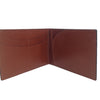 Close Up Features View Of The Brown Lizandez Unisex Leather Passport Wallet