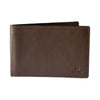 Front View Of The Dark Brown Lizandez Unisex Leather Passport Wallet