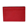 Front View Of The Red Lizandez Unisex Leather Passport Wallet