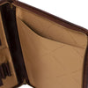 Internal Compartment View Of The Brown Leather A4 Compendium