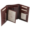 Credit Card Slots View Of The Brown Leather Women's Wallet