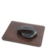Mouse Pad With Mouse View, Part Of The Dark Brown Luxury Leather Desk Set