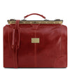 Front View Of The Red Gladstone Leather Bag