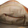Internal Pocket View Of Bag 2 Of The Honey Leather Luggage Set