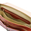 Internal Compartment View Of The Honey Leather Briefcase Bag