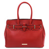 Front View Of The Lipstick Red Ladies Handbag