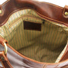 Internal View Of The Brown Ladies Leather Handbag