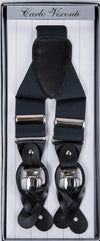 Front View Of The Black Mens Wide Braces
