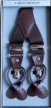 Front View Of The Navy Mens Chocolate Braces
