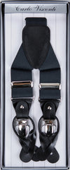 Front View Of The Dark Grey Mens Wide Braces