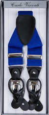 Front View Of The Royal Blue Mens Wide Braces